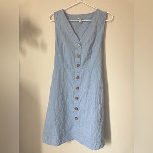 Pale blue light button dress